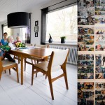 Carolina, Henrik, Betti and Stella sit around the new retro dining table, that Henrik found at Blocket. Ossian the oldest son is at soccer practice 418