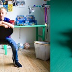 Carl Andreas, 11 years old, in his room. And a Mexican guy who looks pretty happy