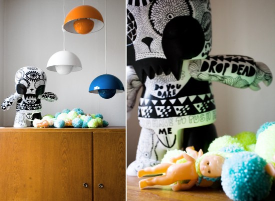 Lisa´s art lit by Verner Pantons Flowerpots