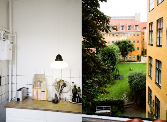 Kitchen window overlooking the back yard. You can´t tell it´s in the middle of the city.