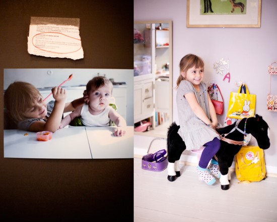 So inspired by this family´s way of displaying pictures. Everyday life pictures of them are seen here and there. 